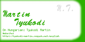 martin tyukodi business card